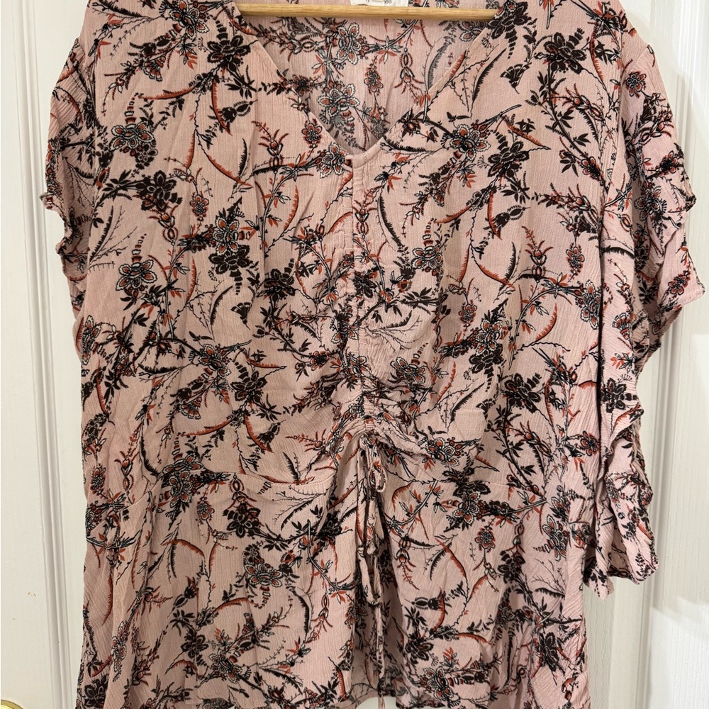 Floral Print Women's Top - Pink
